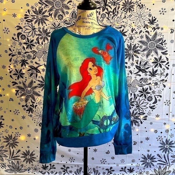 Disney Tops - Disney Little Mermaid Ariel Light Sweatshirt